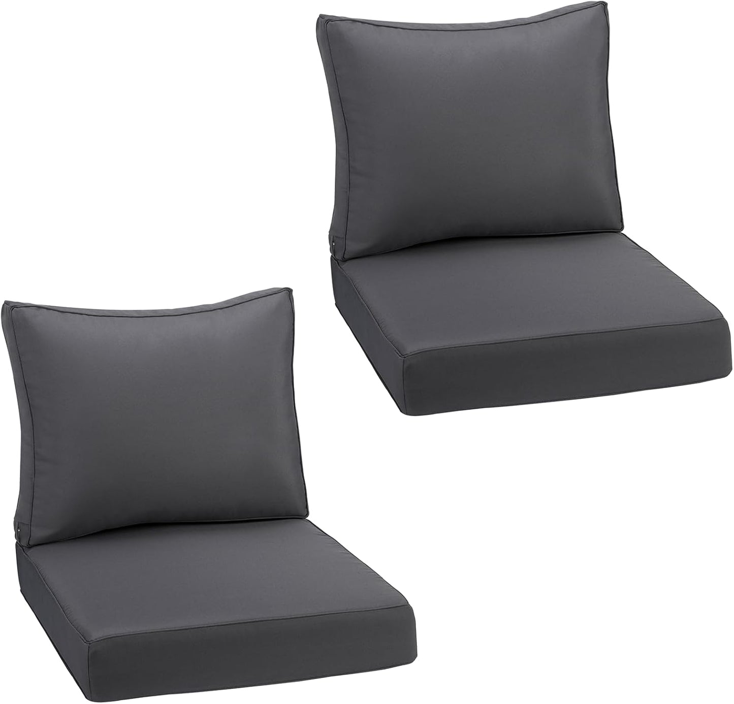 Deep Seat Patio Chair Cushion Set with Ties – Waterproof Oxford, 4.7 in High-Density Foam