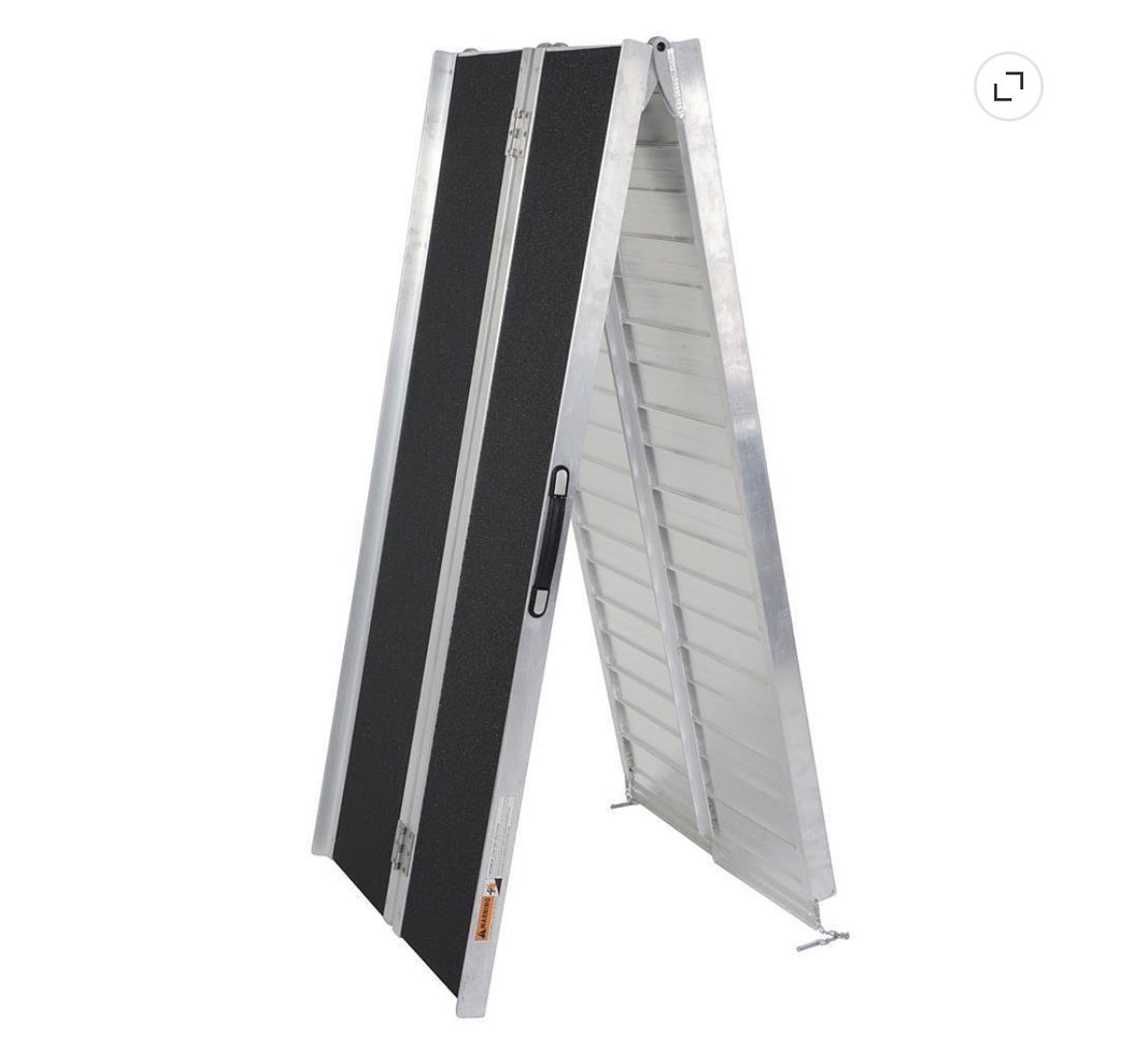 Wheelchair Ramp - 120x24 Inch - Folding Aluminum - Like New