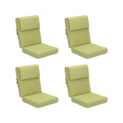 High Back Patio Chair Cushions Set of 4 | Waterproof & Fade-Resistant Outdoor Seat Cushions with Removable Cover, 22"x21"x21.3"