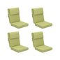 High Back Patio Chair Cushions Set of 4 | Waterproof & Fade-Resistant Outdoor Seat Cushions with Removable Cover, 22"x21"x21.3"