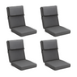 High Back Patio Chair Cushions Set of 4 | Waterproof & Fade-Resistant Outdoor Seat Cushions with Removable Cover, 22"x21"x21.3"