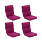 High Back Patio Chair Cushions Set of 4 | Waterproof & Fade-Resistant Outdoor Seat Cushions with Removable Cover, 22"x21"x21.3"