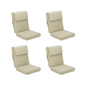 High Back Patio Chair Cushions Set of 4 | Waterproof & Fade-Resistant Outdoor Seat Cushions with Removable Cover, 22"x21"x21.3"