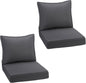 Deep Seat Patio Chair Cushion Set with Ties – Waterproof Oxford, 4.7 in High-Density Foam