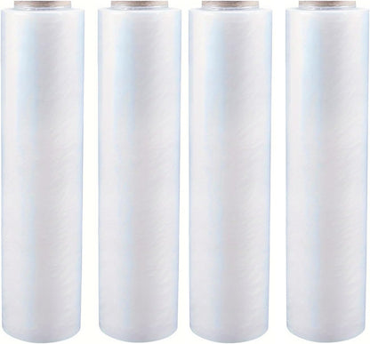 Stretch Wrap Stretch Film Roll 20 Inch x 1500FT,80 Gauge Industrial Strength up to 600% Stretch, Adhere Pallet Wrap - Heavy Duty Shrink Wrap Roll Good for Moving & Shipping