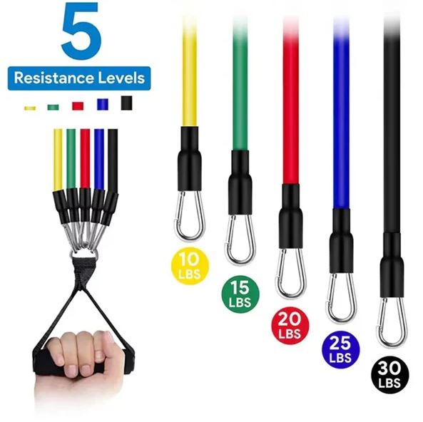 Stackable Resistance Bands Set – 5 Bands Up to 100 lbs