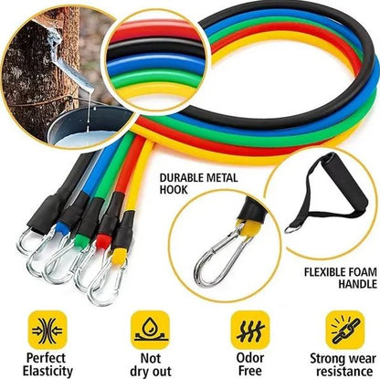 Stackable Resistance Bands Set – 5 Bands Up to 100 lbs