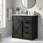 30" Farmhouse Bathroom Vanity Set with Sink, Power Outlets & Hair Tool Organizer