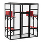 Gothic Large Catio Cat Enclosure, 4-Tier Indoor/Outdoor House, 2 Rooms, 5 Platforms, Waterproof, Window Balcony
