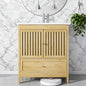30" Naturoasis Farmhouse Bathroom Vanity with Sink – Bamboo Cabinet, Large Drawer & Soft-Close Doors