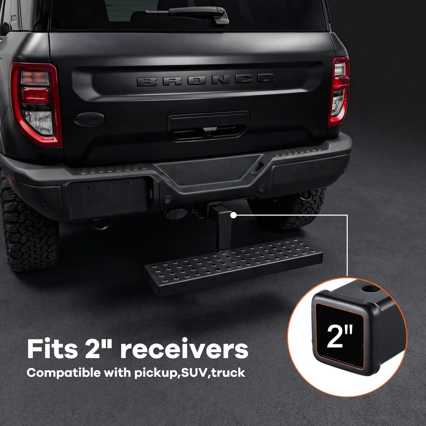 2" Hitch Step – Non-Slip Steel, Anti-Rattle, 350 lbs, Truck/SUV/Van