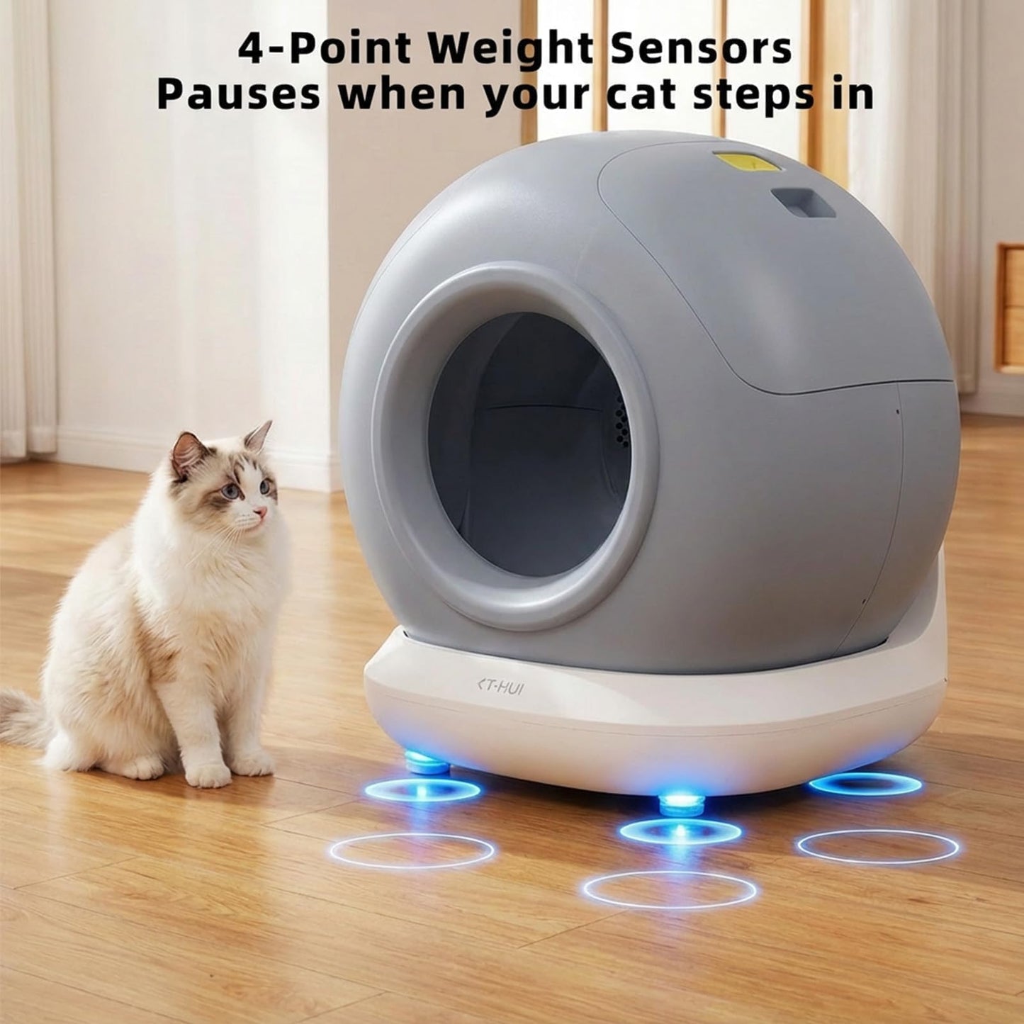 Self-Cleaning Cat Litter Box – App Control & Auto-Stop Safety