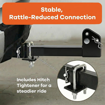 Hitch Cargo Carrier with Anti-Wobble Stabilizer – 500 lb Steel Basket + Waterproof Bag, 2" Receiver