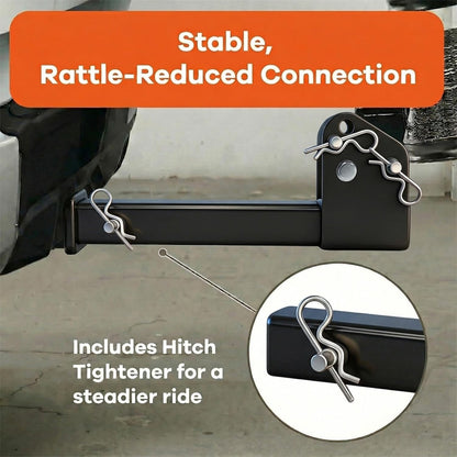 Hitch Cargo Carrier 70 in XXL Basket – Anti-Rattle Stabilizer & Waterproof Bag Set