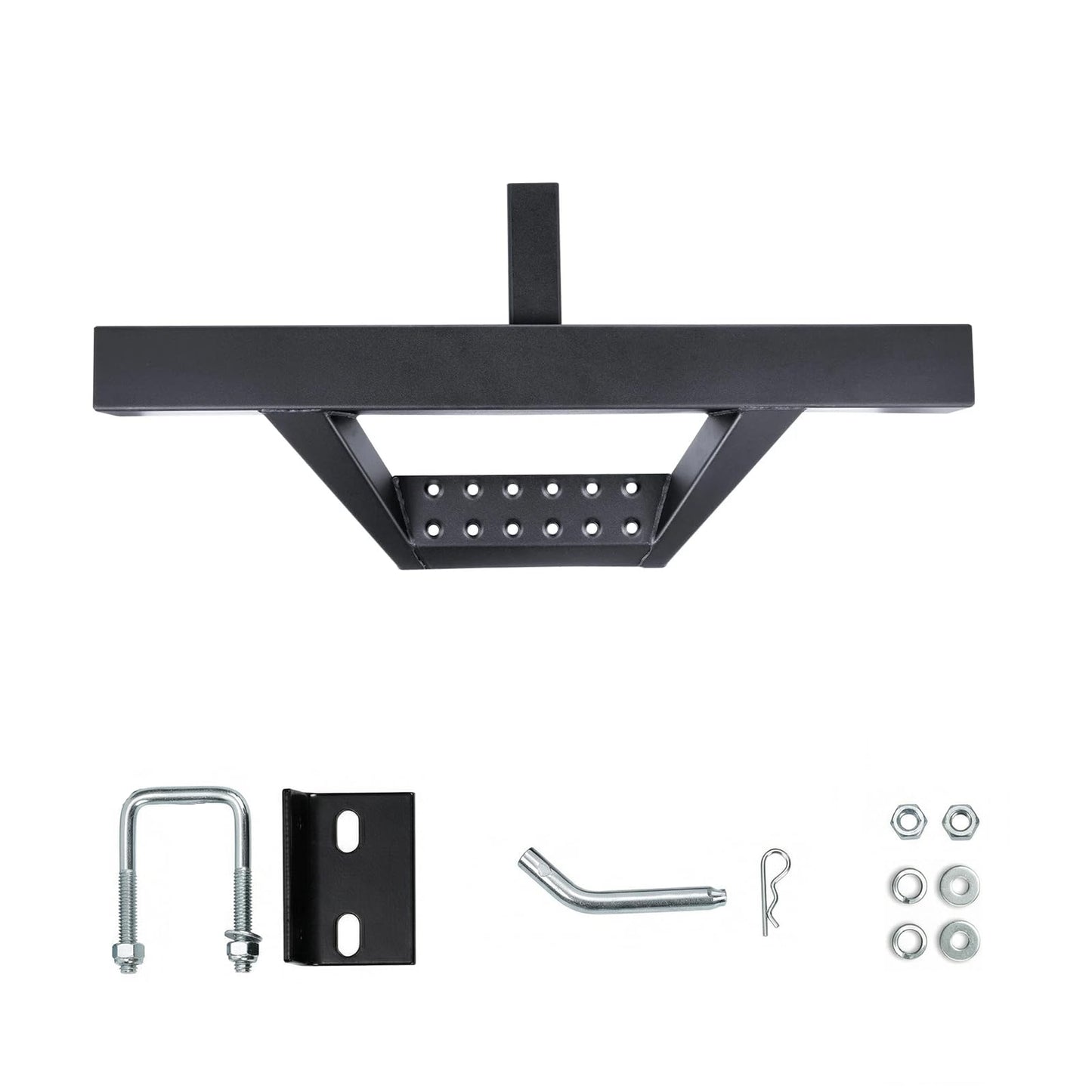 Adjustable Hitch Step for 2" Receiver – Rust-Resistant Steel, 350 lb – Truck & SUV Bumper Step