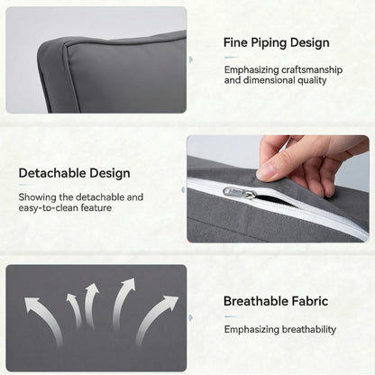 Deep Seat Patio Chair Cushion Set with Ties – Waterproof Oxford, 4.7 in High-Density Foam
