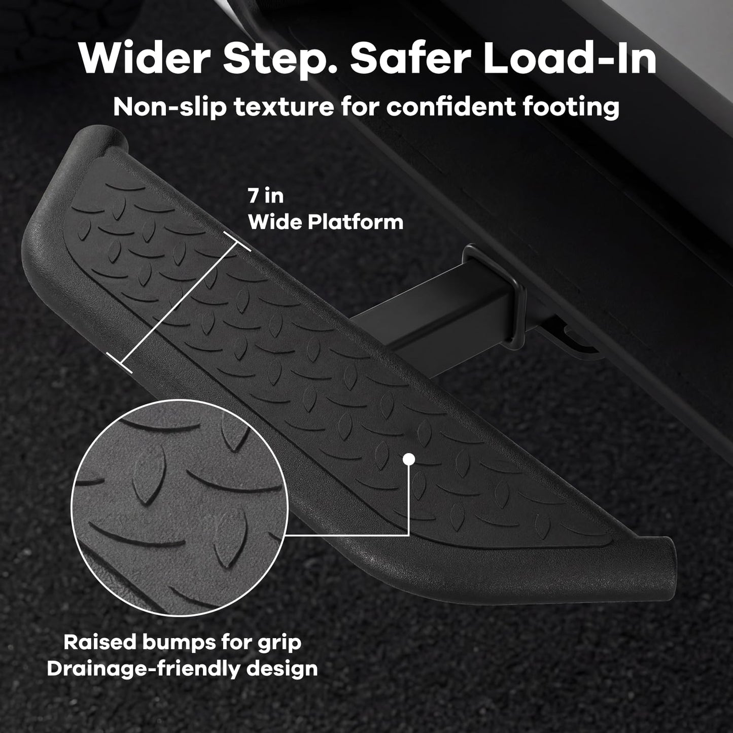 2" Hitch Receiver Step – 350 lbs, Non-Slip Steel Platform, Heavy-Duty Truck & SUV