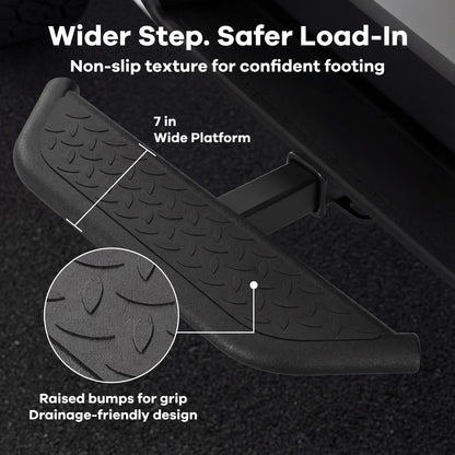 2" Hitch Receiver Step – 350 lbs, Non-Slip Steel Platform, Heavy-Duty Truck & SUV