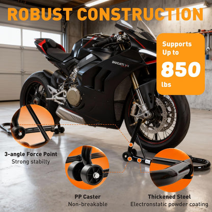 Motorcycle Front & Rear Stand Combo – 850 lbs, Universal Fit