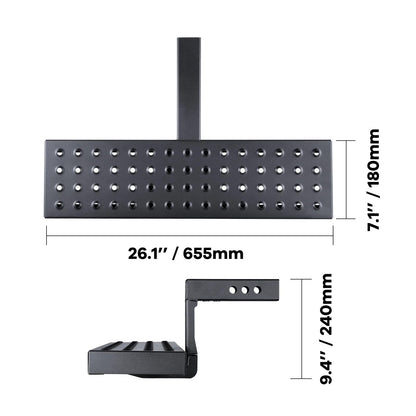 2" Hitch Step – Non-Slip Steel, Anti-Rattle, 350 lbs, Truck/SUV/Van