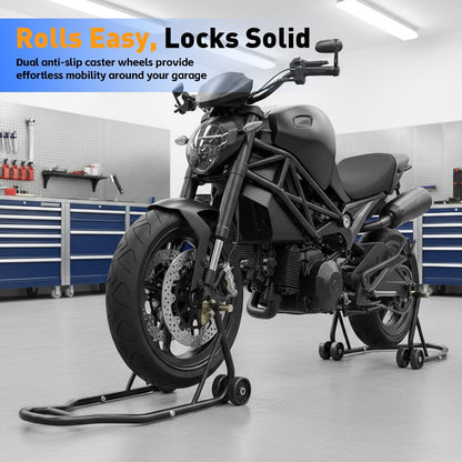 Motorcycle Front & Rear Stand Combo – 850 lbs, Universal Fit
