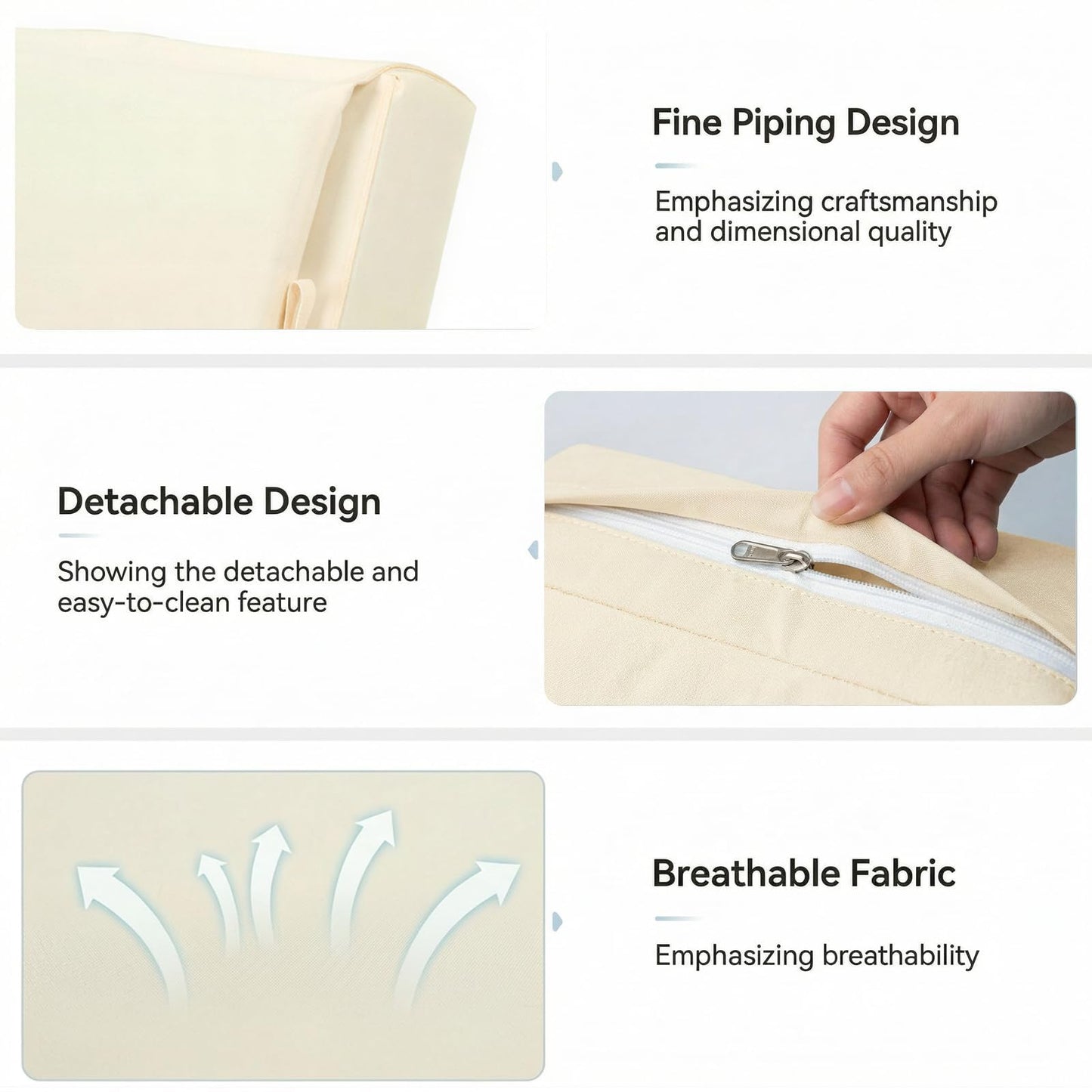 High Back Patio Chair Cushions Set of 4 | Waterproof & Fade-Resistant Outdoor Seat Cushions with Removable Cover, 22"x21"x21.3"