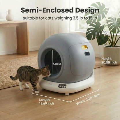 Self-Cleaning Cat Litter Box – App Control & Auto-Stop Safety