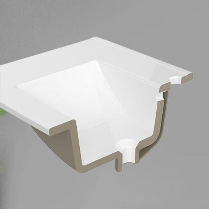 30 Inch White Ceramic Vanity Sink Top – Glazed Basin with Overflow Drain