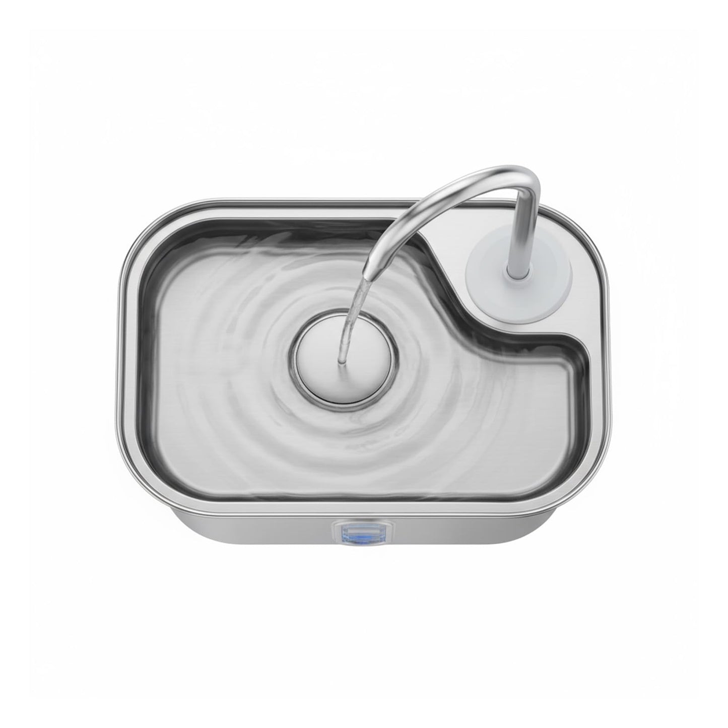 Stainless Steel Cat Water Fountain – 2.6L Capacity with Dual Filtration, Ultra Quiet Pump & Visible Water Level for Pets and Small Animals