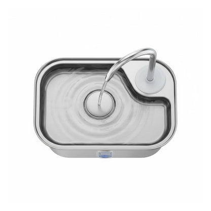 Stainless Steel Cat Water Fountain – 2.6L Capacity with Dual Filtration, Ultra Quiet Pump & Visible Water Level for Pets and Small Animals