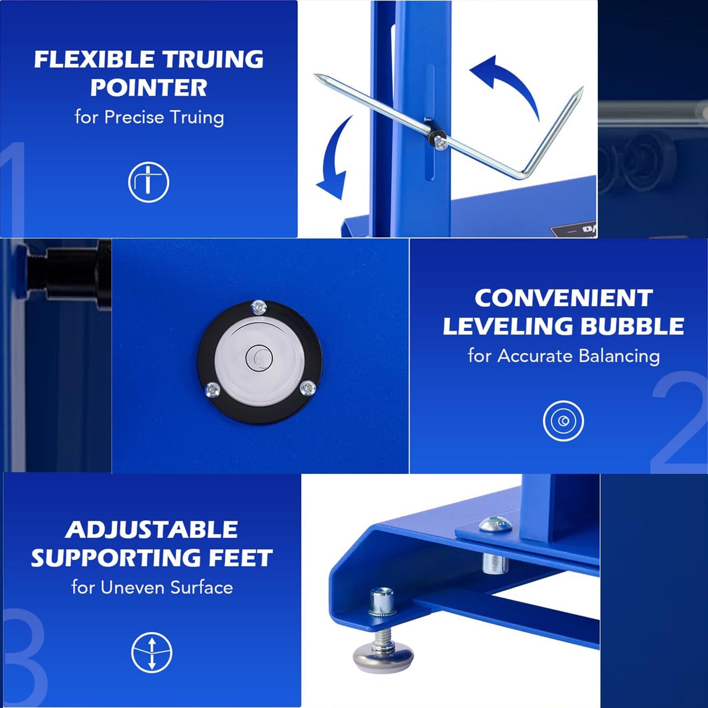 Motorcycle Wheel Balancer & Truing Stand – 2-in-1 Precision Tool, Fits Up to 35" Wheels