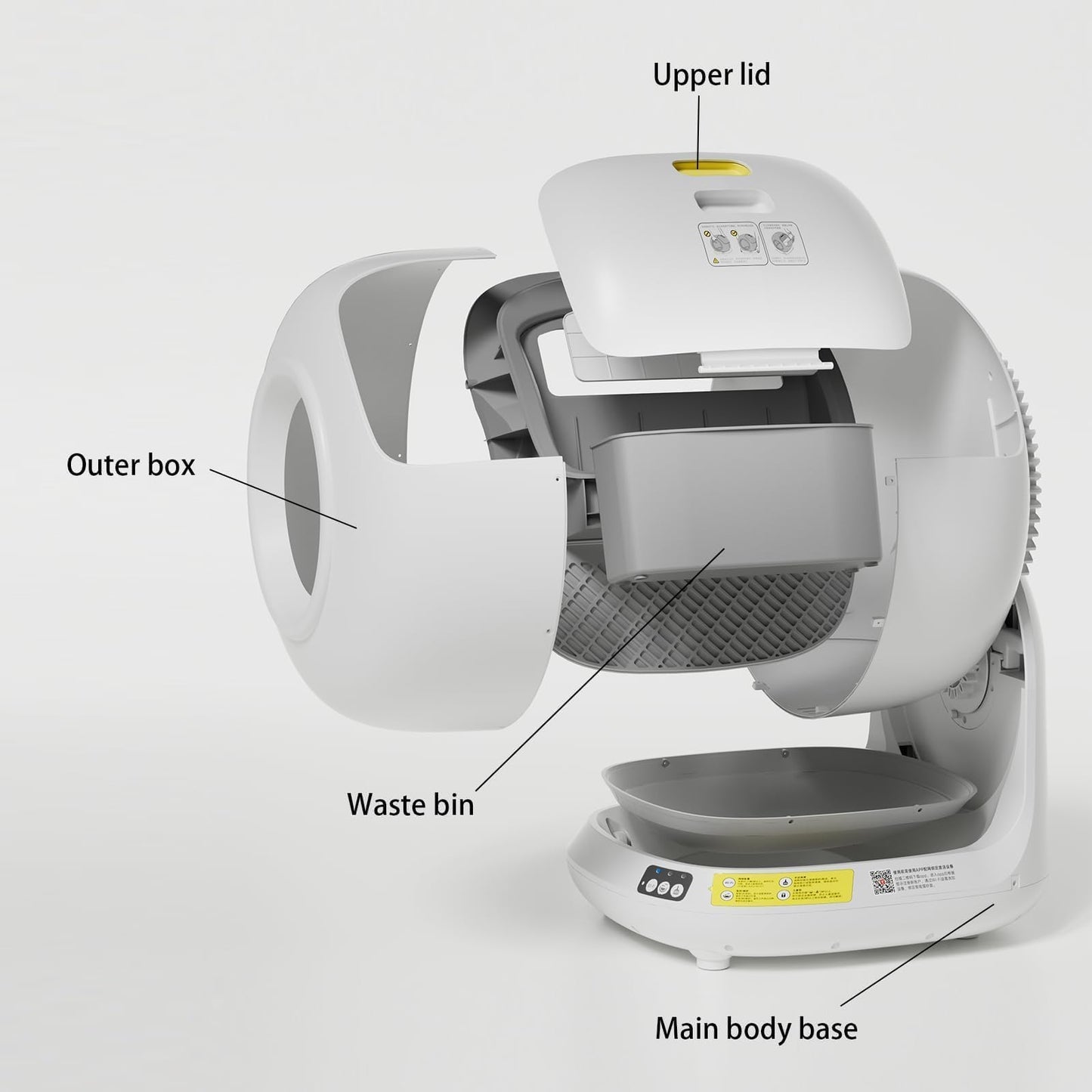 Self-Cleaning Cat Litter Box – App Control & Auto-Stop Safety