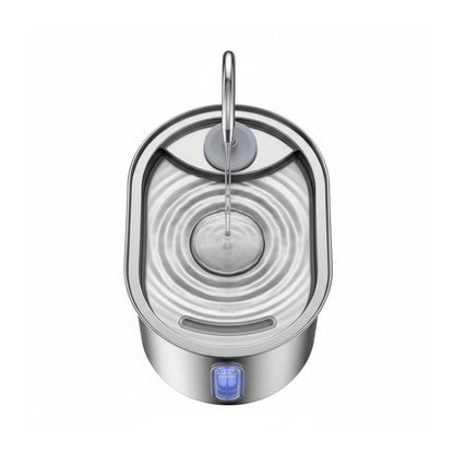 Stainless Steel Cat Water Fountain – 3L Dual Filtration & Ultra-Quiet Pump