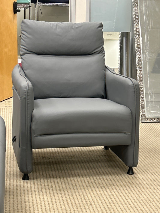 Grey leather chair