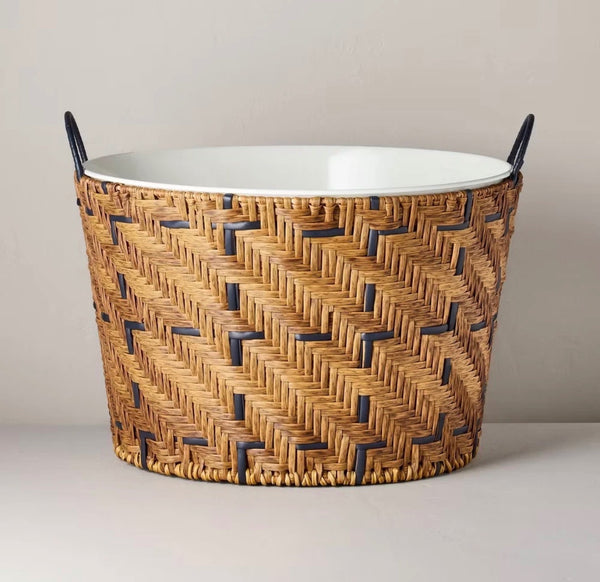 Beverage Tub - Hearth & Hand Woven - Natural Black - New